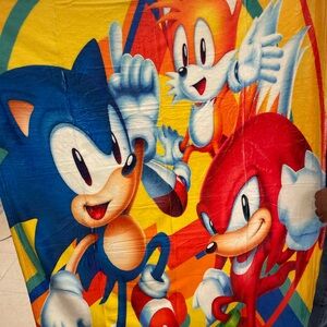 Sonic the Hedgehog Kids Blanket - Blue, Red, Yellow